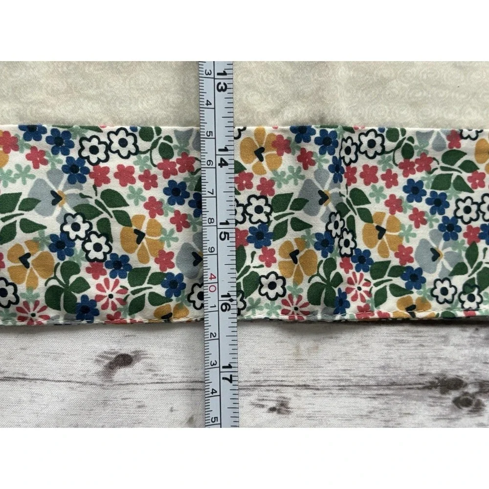 Set Of (2) Zanger Company Polish Pottery floral Green Blue Placemat & Napkin